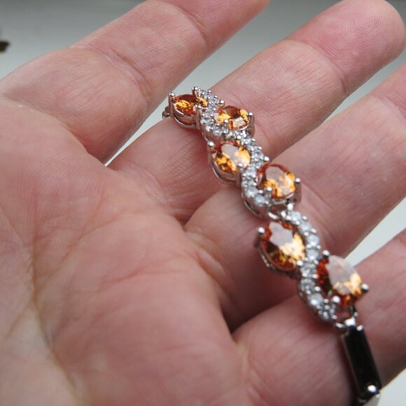 14k Diamond  Citrine Bracelet